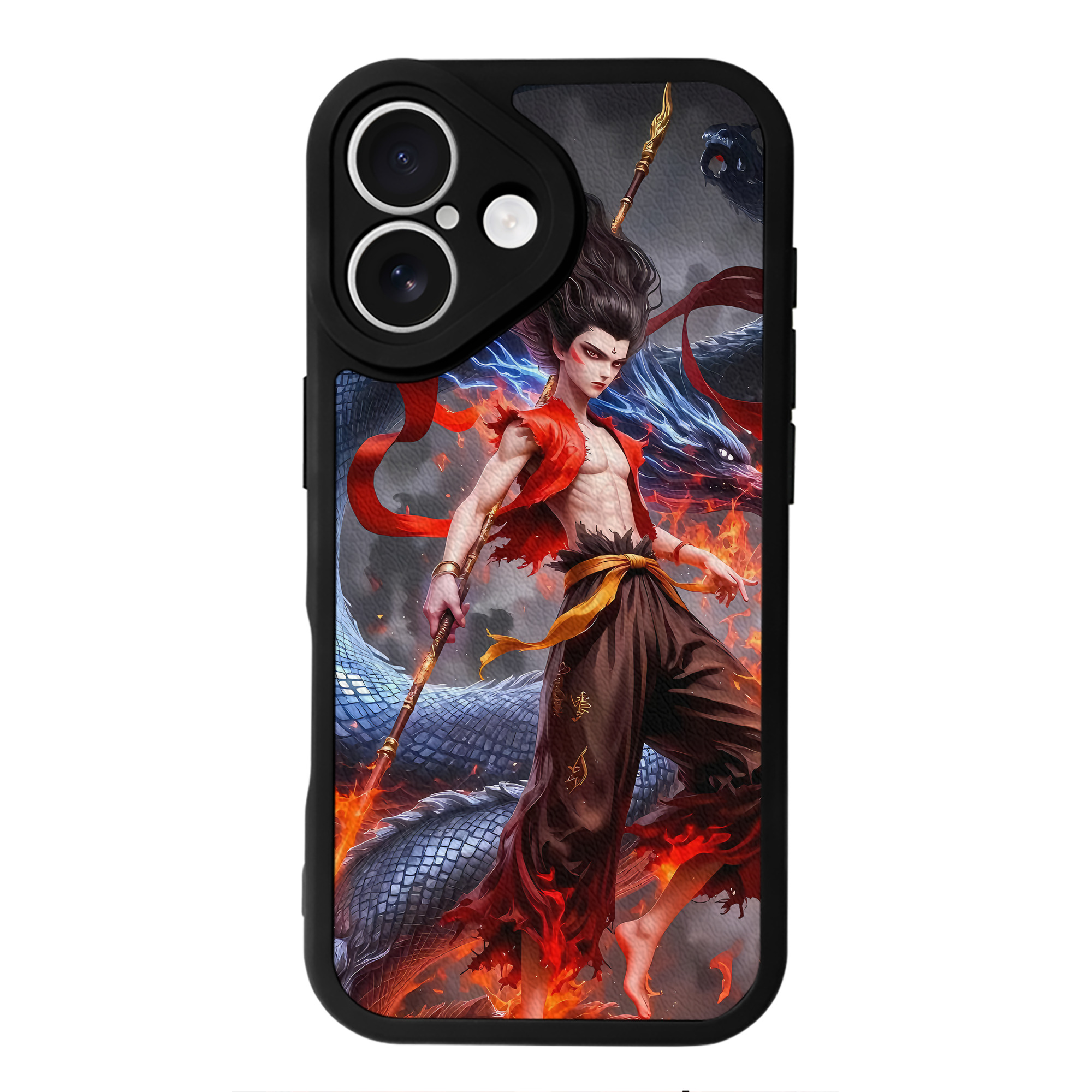 （画像用） Ne Zha 2 ナタ 魔童の大暴れ 【iPhone 16シリーズ対応】シリコンスマホケース（レザー調） 材質：シリコン